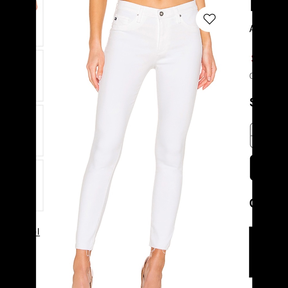 ADRIANO GOLDSCHMIED White Farrah Skinny Ankle